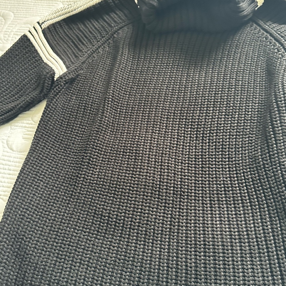525 America Black Cowl Neck Sweater